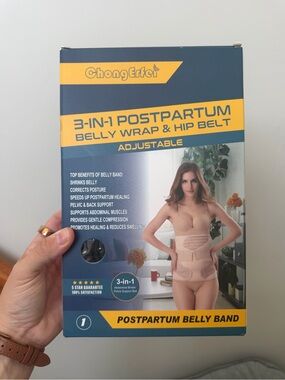 ChongEfei 3-in-1 Postpartum Belly Wrap & Hip Belt - Black (NEW)